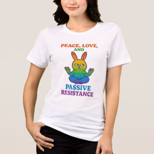 Camiseta Paz, amor e resistência passiva