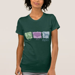 Camiseta Paz, amor, e Rhodesian Pastel Ridgebacks