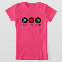 Camiseta Paz amor e unicórnios
