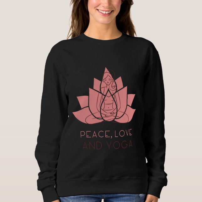 Camiseta Paz Amor E Yoga Yoga Asana Namaste Yoga Life B (Frente)