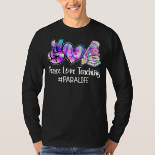 Camiseta Paz Amor Ensinando Tie Dye Para Vida Profissional