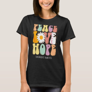Camiseta Paz Amor Esperança Alavanca Aracnoidite Consciênci