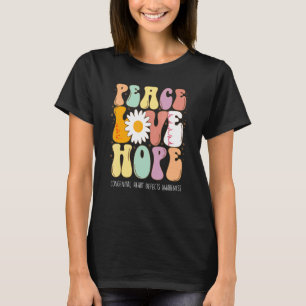 Camiseta Paz Amor Esperança Defeito Cardíaco Congênita CDC
