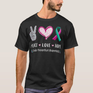 Camiseta Paz Amor esperança esperança prevenção suicida hom