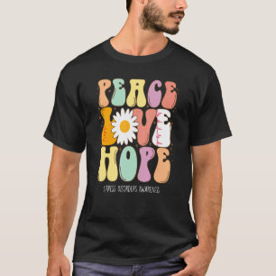 Camiseta Paz Amor Esperança Estresse Desordens Consciência