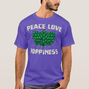 Camiseta Paz Amor Esperança Feliz Amantes de Cerveja Artesa