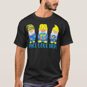 Camiseta Paz Amor Esperança Gnomos Fofos Conscientização do