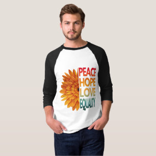 Camiseta PAZ AMOR ESPERANÇA IGUALDADE