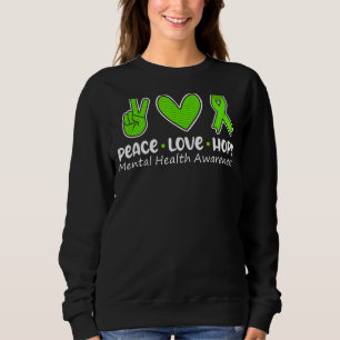 Camiseta Paz Amor Esperança Saúde Mental Consciencialização