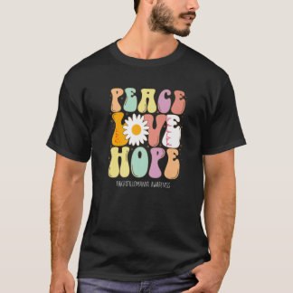 Camiseta Paz Amor Esperança Trichotillomania Dom Consciênci