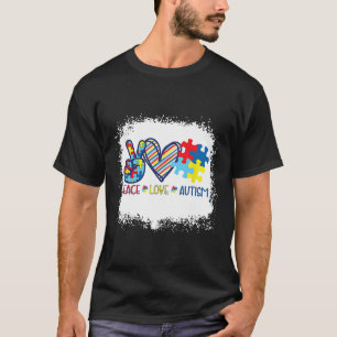 Camiseta Paz Amor Fita Autismo Atenção Aceitar Amor