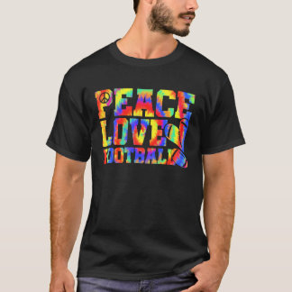 Camiseta Paz Amor Futebol Americano Homens Mulheres Hippie