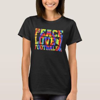Camiseta Paz Amor Futebol Americano Homens Mulheres Hippie