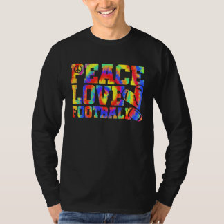 Camiseta Paz Amor Futebol Americano Mulheres Homens Hippie
