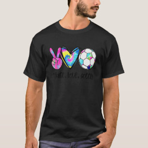 Camiseta Paz Amor Futebol Tie Dye Fofo Futebol