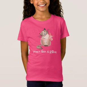 Camiseta Paz, Amor, Gatinhos, Gatinhos, Gatinhos