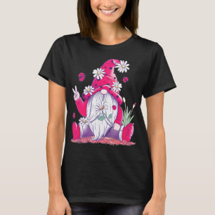 Camiseta Paz Amor Gnomo Lady Bugs Hippie Gnomos Daisies D