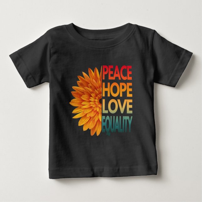 CAMISETA PAZ AMOR IGUALDADE DE ESPERANÇA (Frente)