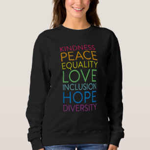 Camiseta Paz Amor Inclusão Igualdade Diversidade Direitos H