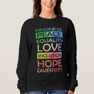 Camiseta Paz Amor Inclusão Igualdade Diversidade Direitos H
