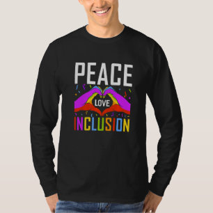 Camiseta Paz Amor Inclusão Igualdade Diversidade Direitos H