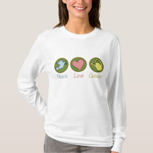 Camiseta Paz, Amor, Jardinagem