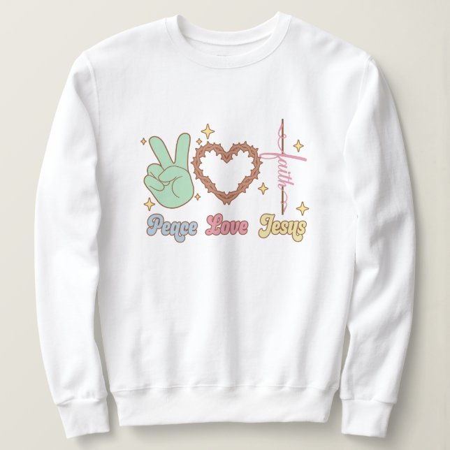 Camiseta Paz amor Jesus (Frente do Design)
