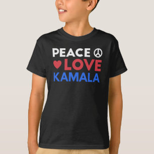 Camiseta Paz Amor Kamala I - Kamala Harris Para Presidente