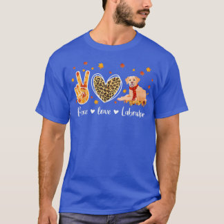 Camiseta Paz Amor Labrador Retriever Engraçado Queda Deixa