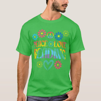Camiseta Paz Amor Leitura Dye Amante De Livros Livres Libra