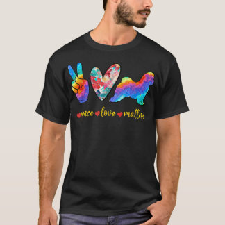 Camiseta Paz Amor Maltês