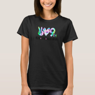 Camiseta Paz Amor Nono Ano 9º Primeiro Dia De Aula Chá