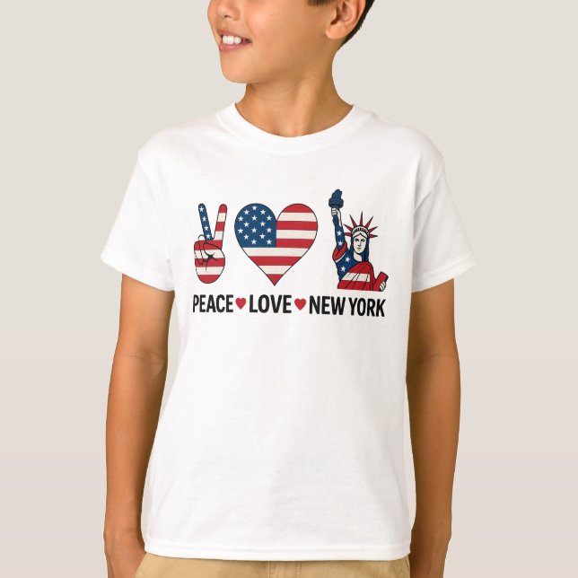 Camiseta Paz Amor Nova York (Frente)