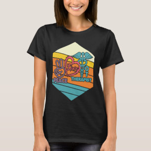 Camiseta Paz Amor OT Saúde Retro Terapia Ocupacional