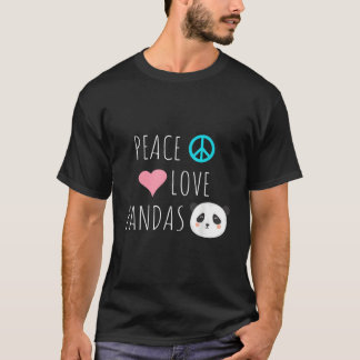 Camiseta Paz Amor Pandas Urso Panda Animal Pet Amor