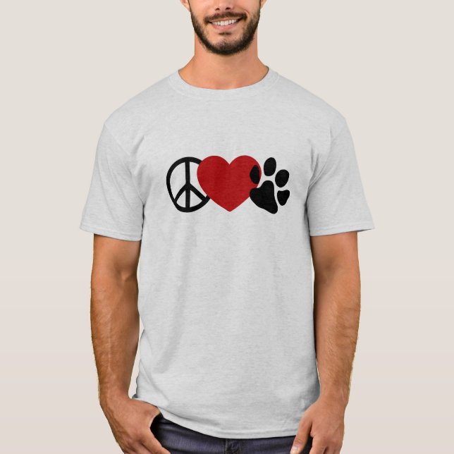 Camiseta Paz-Amor-Paw (Frente)