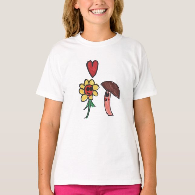 Camiseta paz amor! & plantas (Frente)