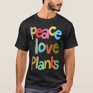 Camiseta Paz Amor Plantas Jardinagem Vegana Veganismo Mulhe