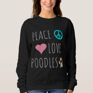 Camiseta Paz Amor Poodles Cachorro Cachorro Puppy Pet Lover