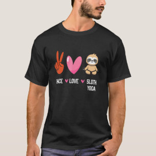 Camiseta Paz Amor Preguiça Yoga Meditação Alongamento Pilat