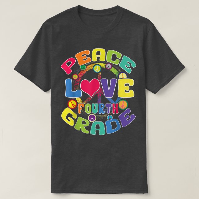 Camiseta Paz Amor Quarto Ano Volta à Sala de Aula T (Frente do Design)