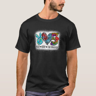 Camiseta Paz Amor Quinto Ano De Volta À Equipe Da Escola 5