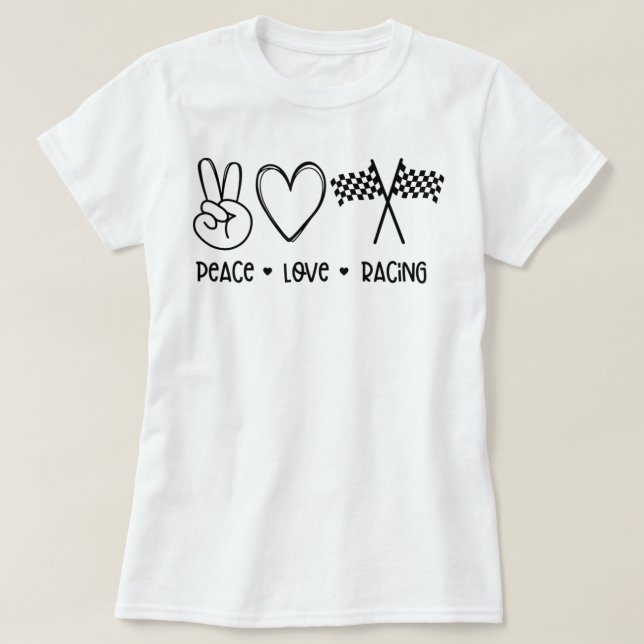 Camiseta Paz amor Racing (Frente do Design)