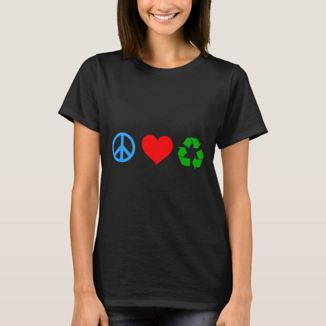 Camiseta Paz Amor Recicle_1  (Frente)