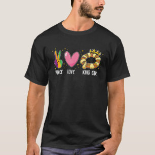 Camiseta Paz Amor Rei Bolo Mardi Gras Miçanga Carnaval