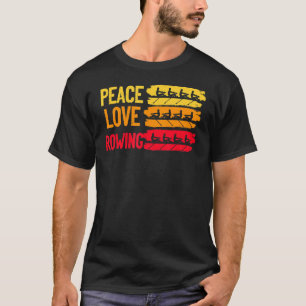 Camiseta Paz Amor Removendo Água Em Rowboat Escultando Pa