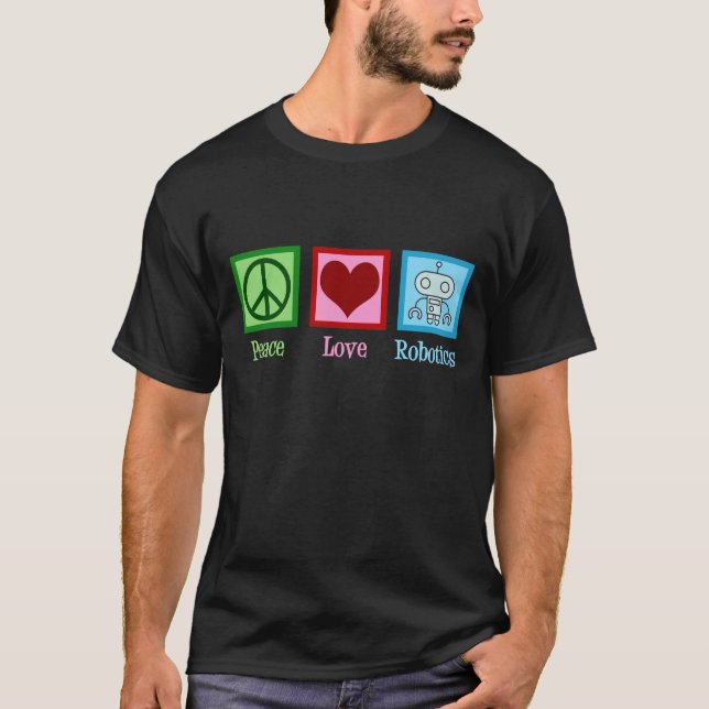 Camiseta Paz Amor Robótica (Frente)