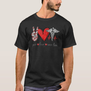 Camiseta Paz Amor Salva Vidas Enfermeiro Enfermeiro A