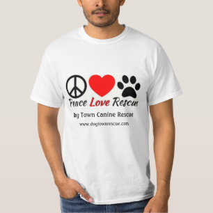 Camiseta Paz, amor, & salvamento