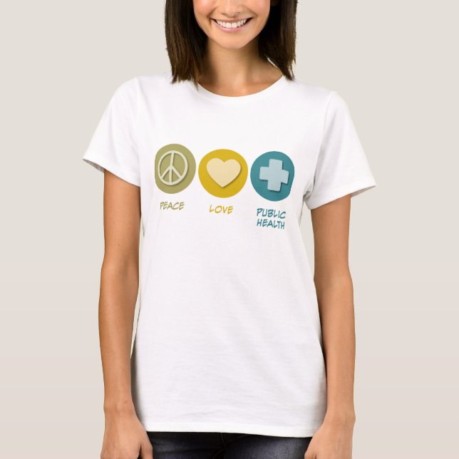 Camiseta Paz Amor Saúde Pública (Frente)
